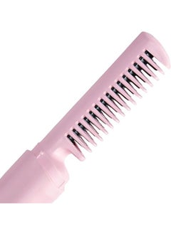 General Hair Straightening Brush, Mini Hair Straightener, Three Temperature Settings, Heated Hair Straightening Comb, Home Hot Comb, Pink  - Image 2