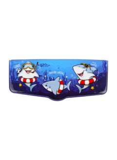 SMILY KIDDOS Smily Kiddos Multi Functional Pop Out Pencil Box for Kids Stationery for Children | 24.5 x 4 x 10cm | - Shark Theme - Blue  - Image 3