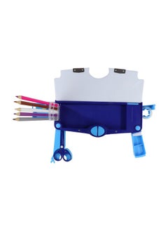SMILY KIDDOS Smily Kiddos Multi Functional Pop Out Pencil Box for Kids Stationery for Children | 24.5 x 4 x 10cm | - Shark Theme - Blue  - Image 2