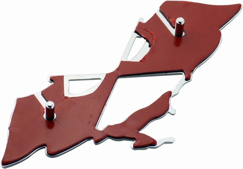 2Pc 1961 Impala Die Cast Rear Quarter Panel Emblem Crossed Flag 3D Badge Sticker KC4525 - Image 5