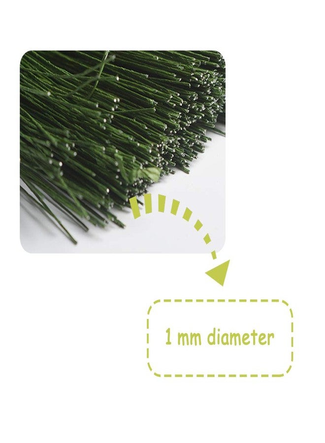 Xilanhhaa 100PCS 18Ga Floral Stem Wires,Green Paper Wrapped Wires,14 Inches Floral Stem Wire for DIY Crafts and Flower Arrangements - Image 3