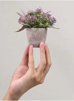 HomarKet 4 Pcs Mini Artificial Potted Plants Multicolor  - Image 5