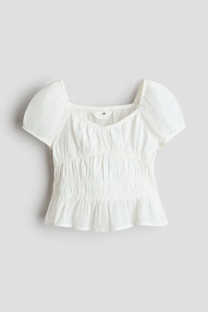 H&M Crinkled cotton top