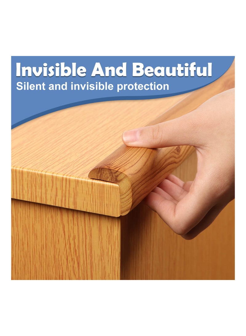 6.6ft Table Edge Protectors, Baby Safety Soft NBR Rubber Foam, Corner Guards for Furniture, Sharp Corner Protection for Cabinets, Tables, Drawers, Includes 1 Roll of Double-Sided Tape (Brown)