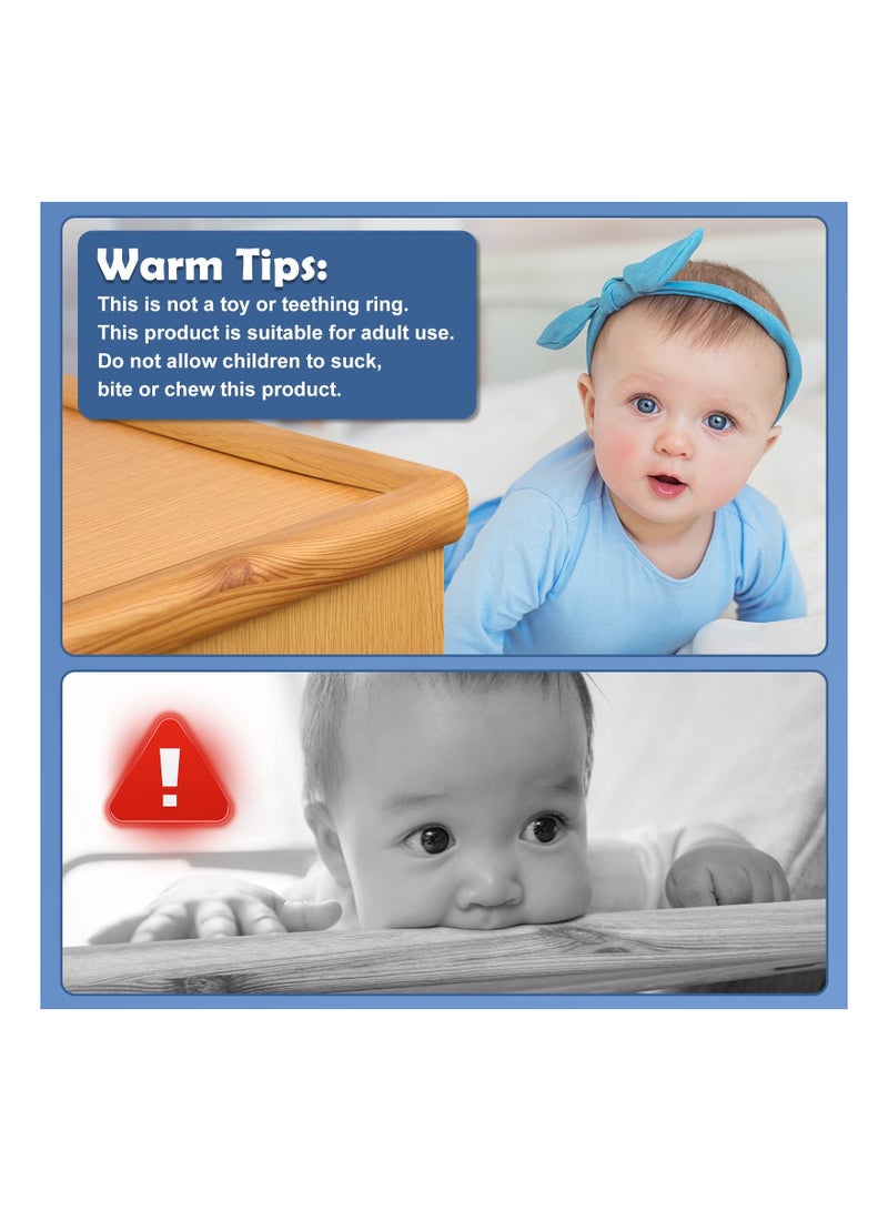 6.6ft Table Edge Protectors, Baby Safety Soft NBR Rubber Foam, Corner Guards for Furniture, Sharp Corner Protection for Cabinets, Tables, Drawers, Includes 1 Roll of Double-Sided Tape (Brown)