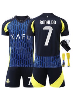 2024-2025 Season Football Jersey RONALDO #7 Football Jersey/Shorts, Socks + Protective Gear Gift Set Kids Size & Adult Size, Gift for Fan Friends