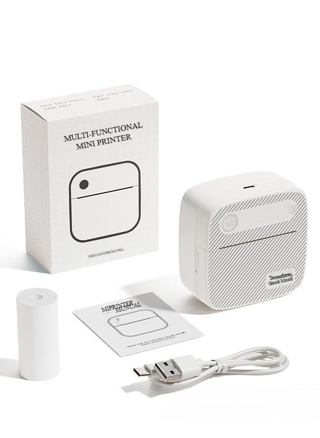 Generic Portable Wireless Printer Mini Pocket Bluetooth Thermal Smart Sticker Maker for Office Organization Home Kitchen School Compatible with Smartphones for Labeling Receipts DIY Photos Printing Title No  - Image 1