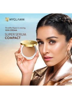 MyGlamm Super Serum Compact - 202W Latte, 9G | Infused With Hyaluronic Acid & Vitamin E | Matte Finish Compact Powder | All Skin Types  - Image 2