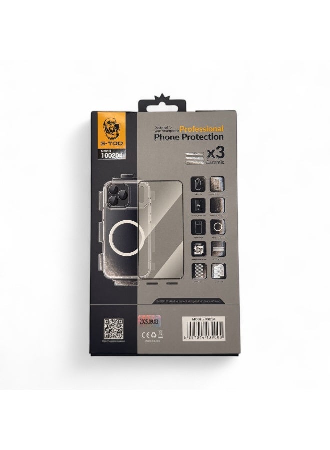 اس-توب بكج حماية شامل 10 في 1 من S-TOP لهاتف iPhone 17 Pro Max – حماية كاملة مع كفر، حراري، سيراميك، ماج سيف وملحقات إضافية - Image 3