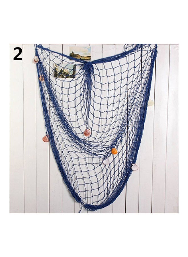 NIBEMINENT Fishnet Photography Backdrop Blue/Pink/Yellow  - Image 1