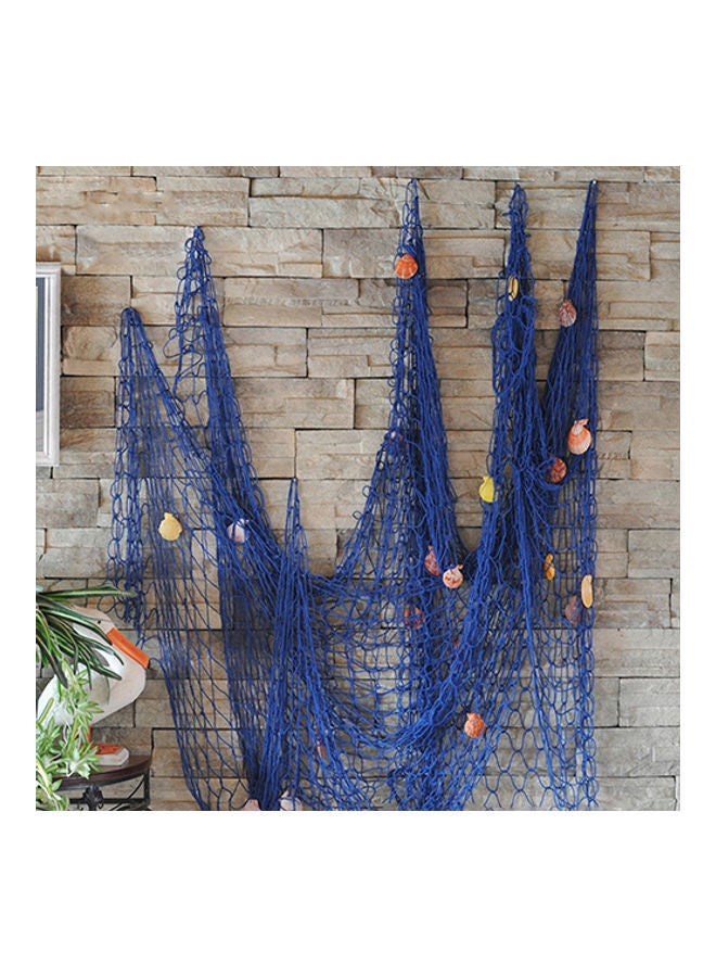 NIBEMINENT Fishnet Photography Backdrop Blue/Pink/Yellow  - Image 2
