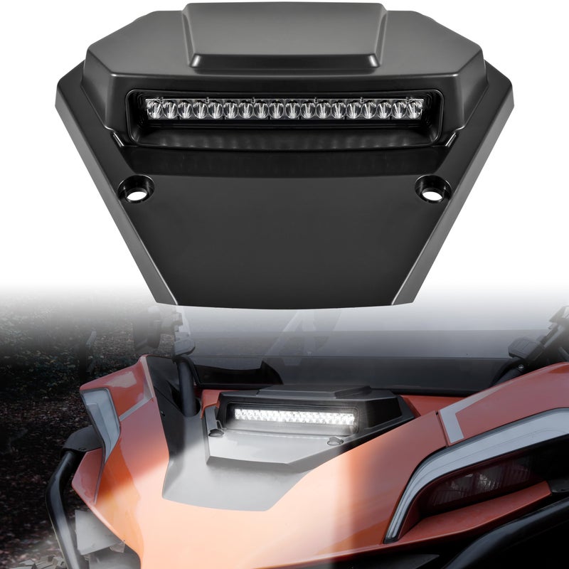 غطاء محرك رياضي SAUTVS مع كشاف LED لسيارة CFMOTO ZFORCE 950 2024 غطاء محرك أمامي رياضي مع مجموعة إضاءة مساعدة لسيارة CFMOTO ZFORCE 950 HO EX 20202024 ملحقات