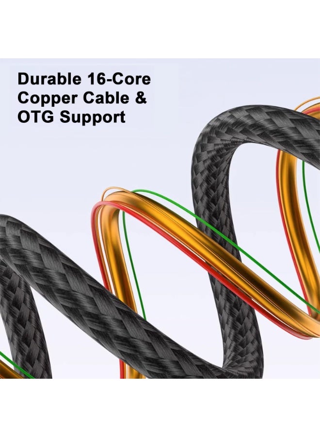 Peachjoy Short USB C to USB C Cable, 6FT USB 3.2 Gen 2 USB C Cable Short, 20Gbps Data Transfer and 100W PD Type C to Type C Fast Charger Cable Support 8K@60Hz Video for Thunderbolt 3,MacBook Pro. - Image 5