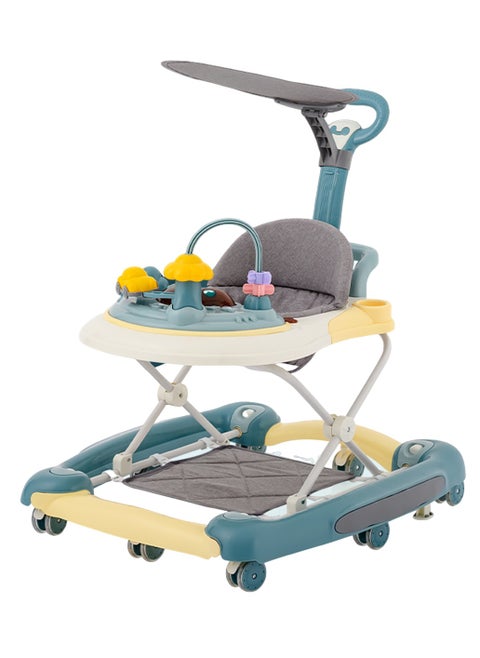 6-In-1 Multifunctional Baby Walker, Convertible Kids Rocker With Music And 5 Height Gear Adjustable