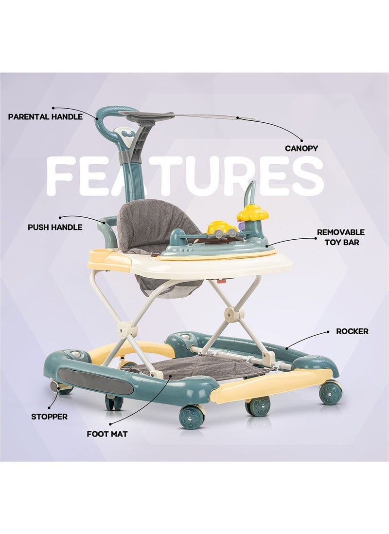 Arabest - 6-In-1 Multifunctional Baby Walker, Convertible Kids Rocker With Music And 5 Height Gear Adjustable - Image 1