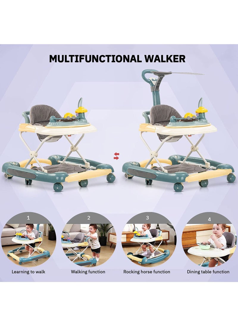 Arabest - 6-In-1 Multifunctional Baby Walker, Convertible Kids Rocker With Music And 5 Height Gear Adjustable - Image 1
