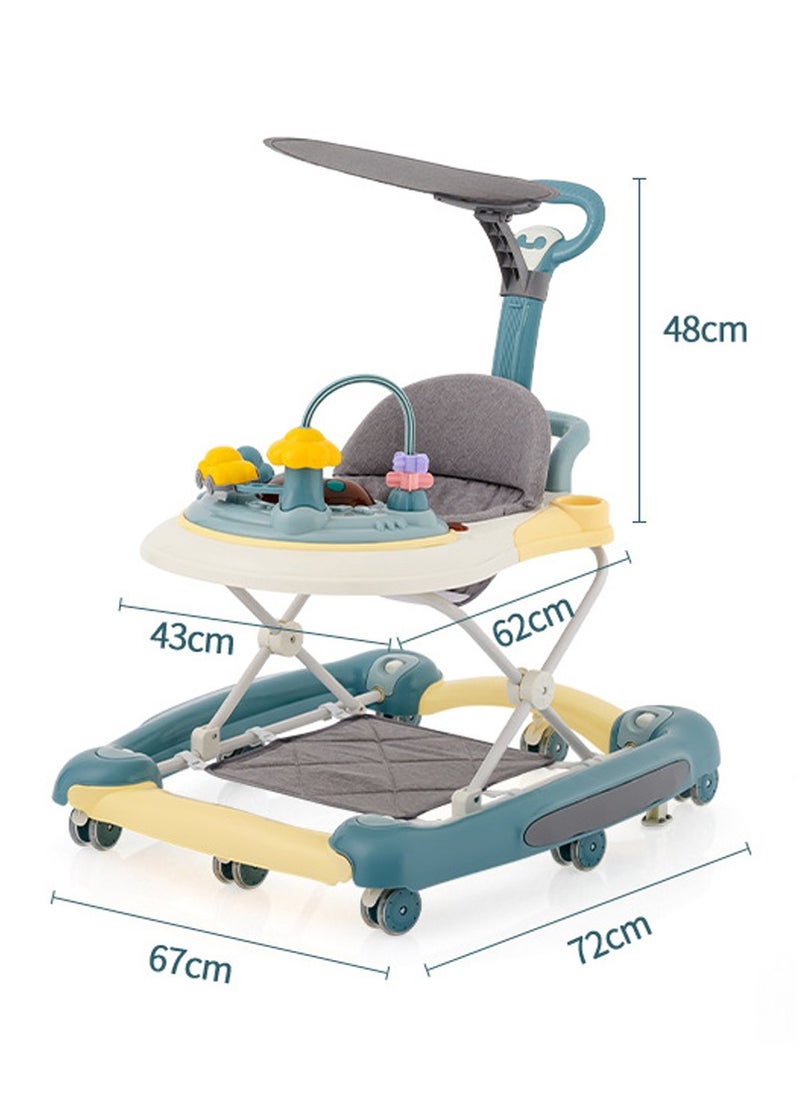 Arabest - 6-In-1 Multifunctional Baby Walker, Convertible Kids Rocker With Music And 5 Height Gear Adjustable - Image 1