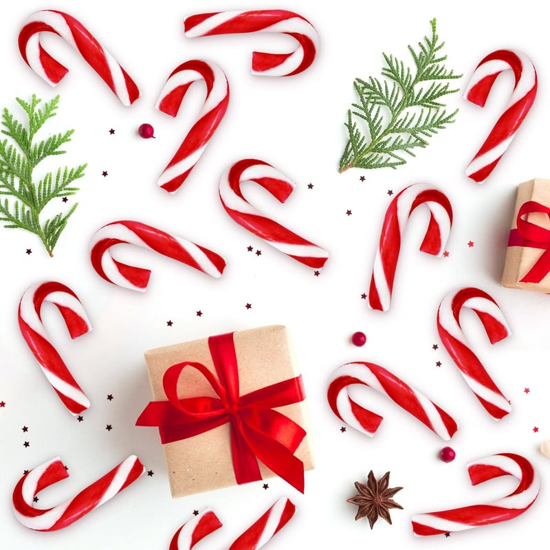 Christmas Mini Candy Canes Classic Red & White Peppermint Flavor for Holiday Family Indulgement - Small Candy Canes Individually Wrapped for Kids & Adults, Great Candy Cane Gift Set (25 Count) - Image 4