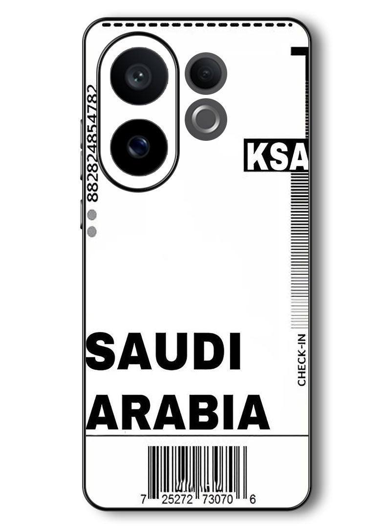 Theodor Case Compatible with Vivo V60 6.77 Inch Protection Shockproof Bumper Cover Saudi boarding pass - Image 1
