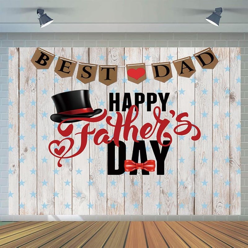 CYLYH 8x6ft Fathers Day Backdrop Fathers Day Retro Wood Backdrop Fathers Day Party Supplies Decorations Banner D534