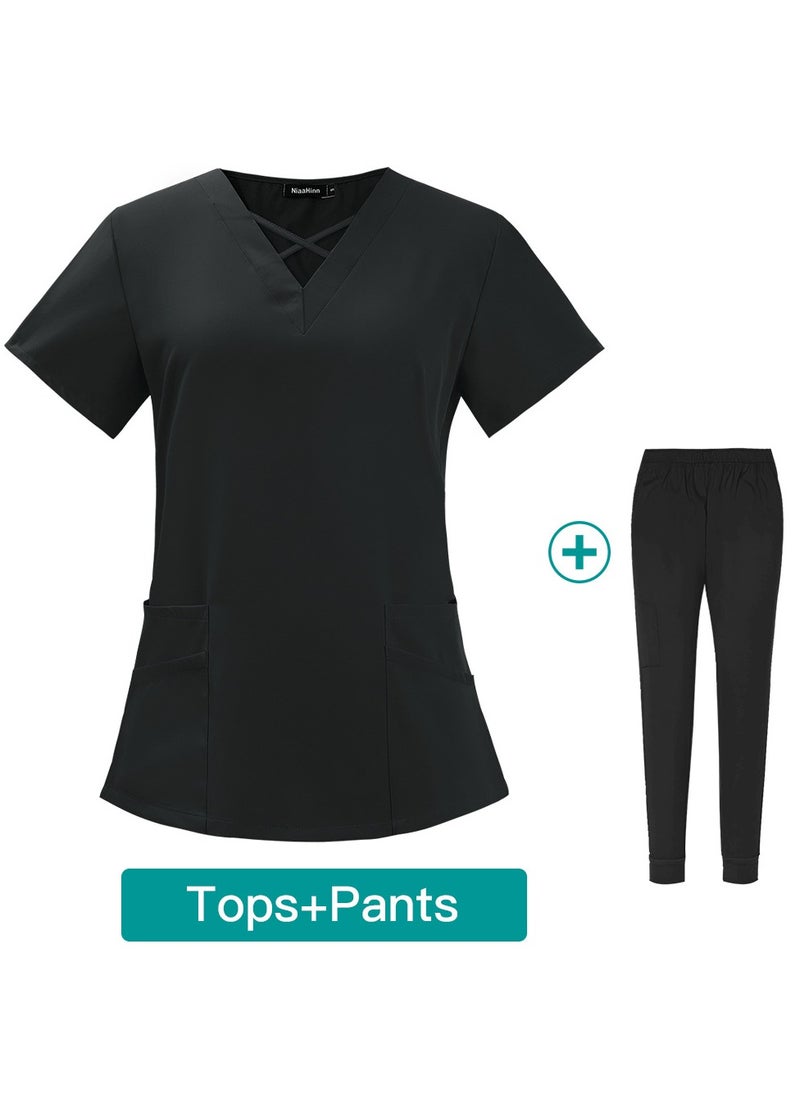 KUYING New V-neck Split Style Medical Work Uniform  - Image 1