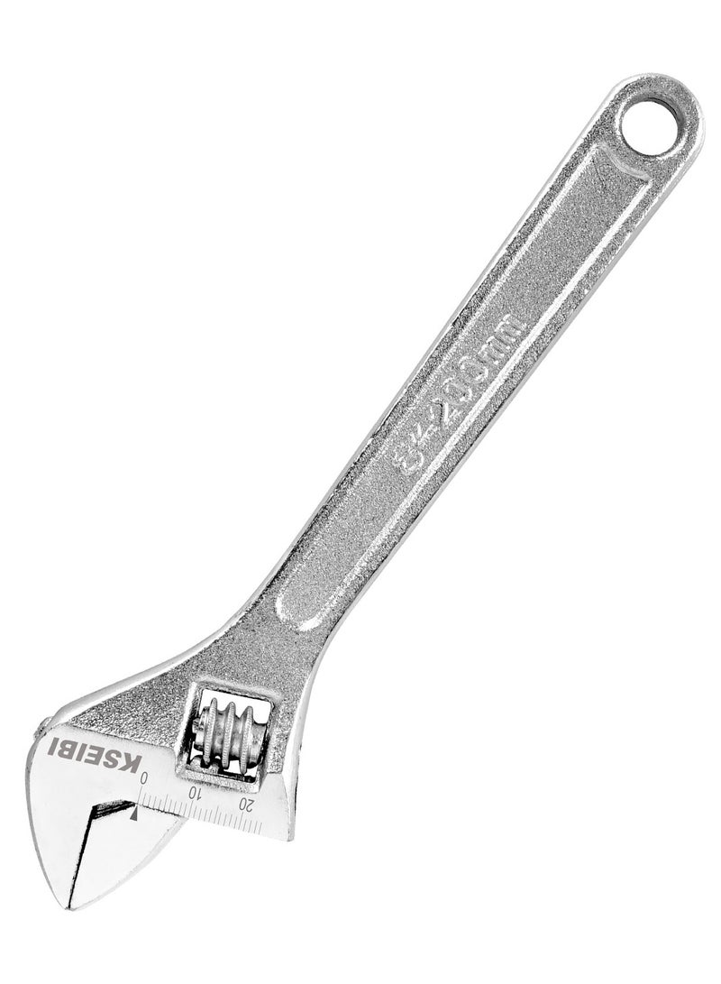 كسيبي مفتاح ربط قابل للتعديل، مفتاح ربط فولاذي عالي الجودة مقاس 6 بوصات/150 مم، مفتاح ربط قابل للتعديل بلمسة نهائية مرآة للمنزل والسباكة والسيارات والإصلاحات المنزلية. - Image 1