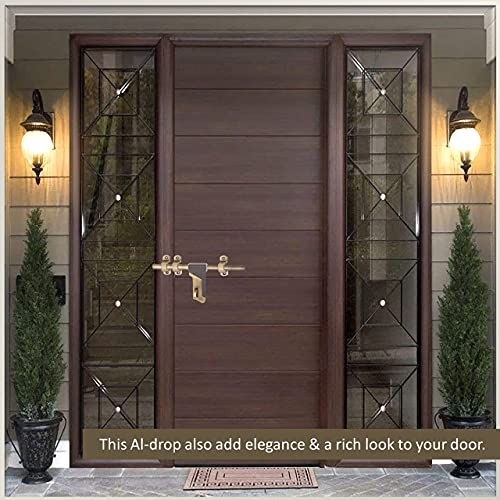 Atom 12 Inch Zinc Aldrop | Fancy Aldrop for Door Fittings Kit, Door Accessories | Brass Antique Finish (WZA008) - Image 4
