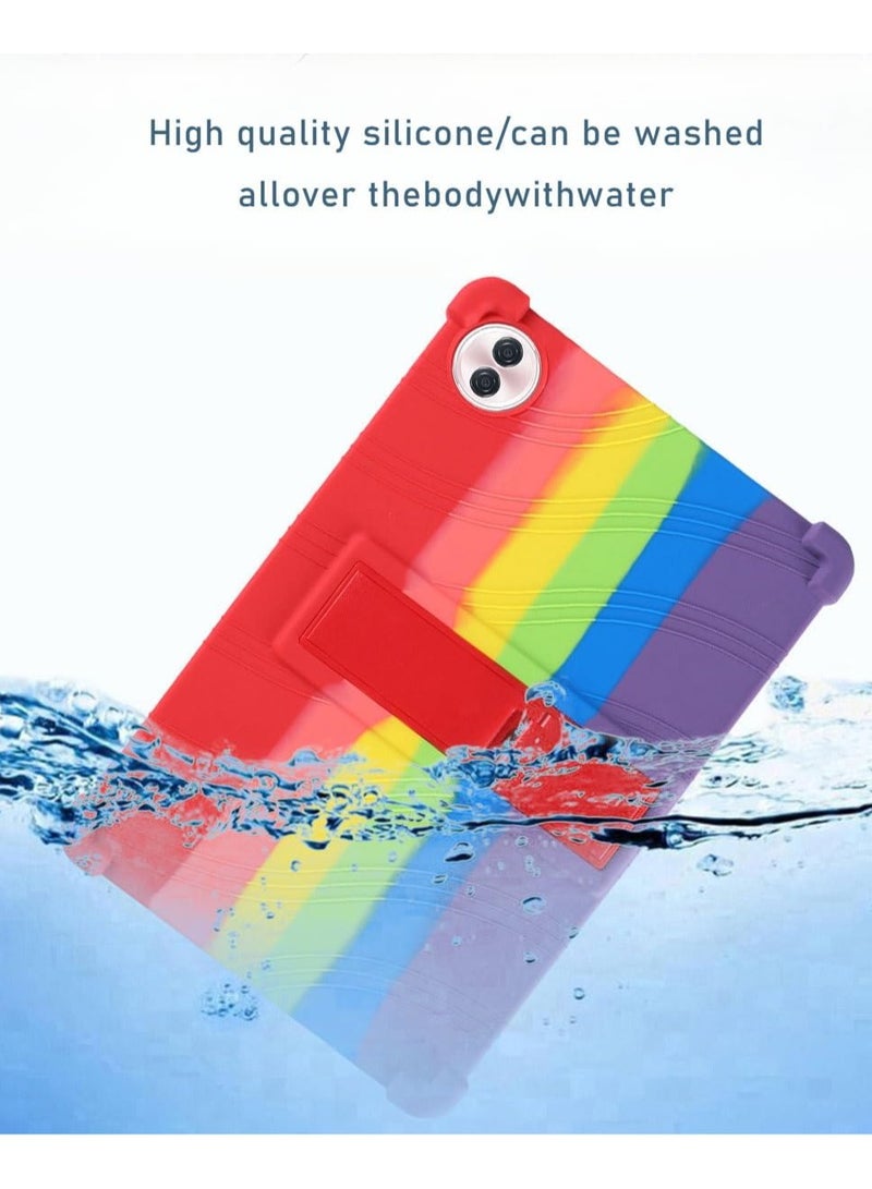 عام الاطفال غطاء من السيليكون متوافق مع الشرف الوسادة 10 12.1 بوصة 2025 للصدمات و مكافحة سقوط لينة سيليكون حافظة لجهاز لوحي مع متعددة زاوية المضادة للانزلاق حامل - Image 2