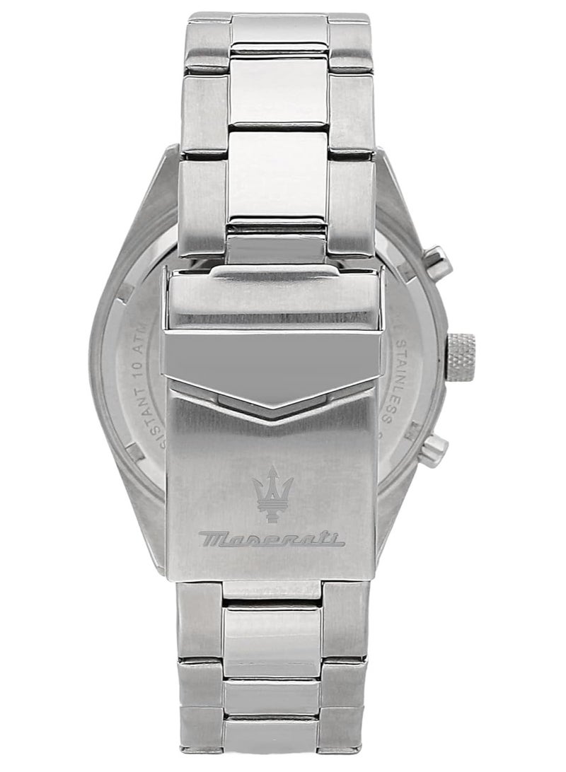 Maserati Men's Competizione R8853100022 Silver Stainless-Steel Quartz Dress Watch, Silver, Quartz Movement - Image 3
