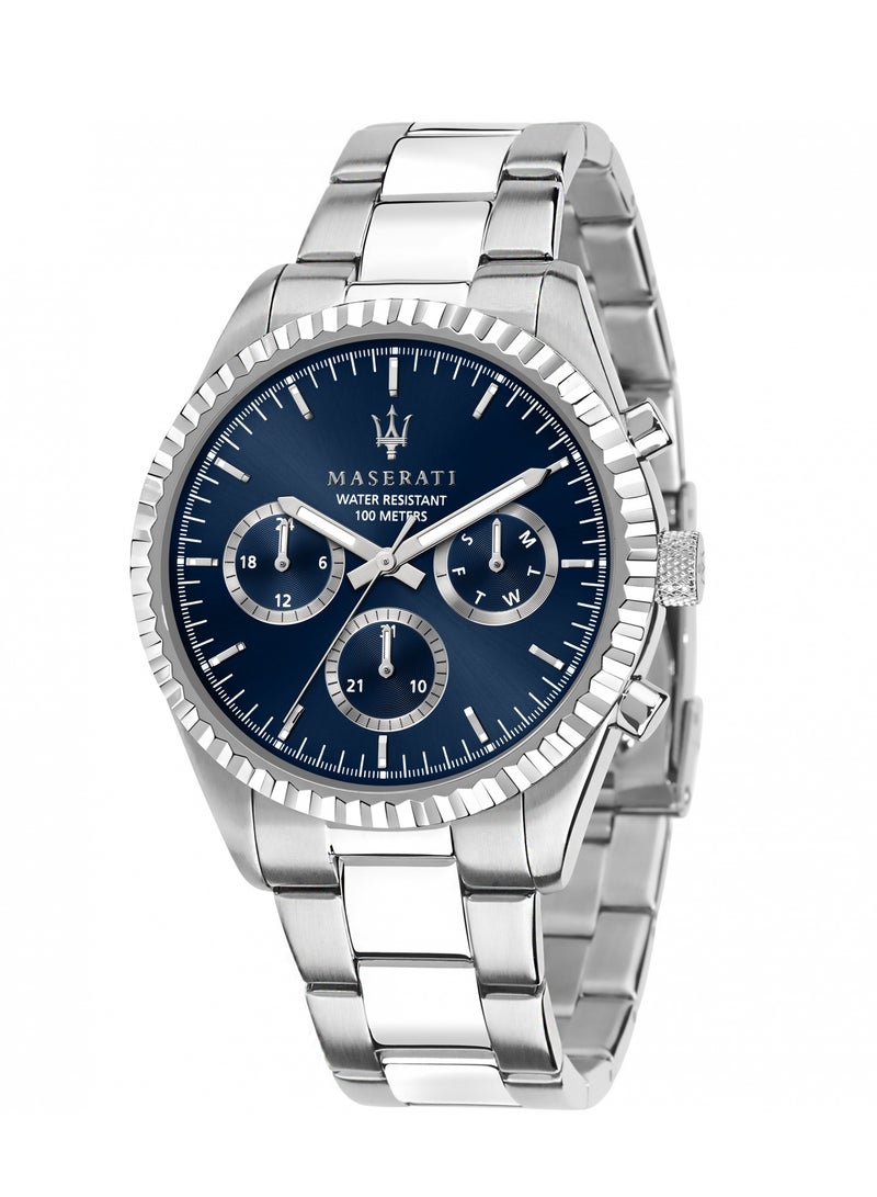 Maserati Men's Competizione R8853100022 Silver Stainless-Steel Quartz Dress Watch, Silver, Quartz Movement - Image 1