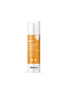 1% Hyaluronic Sunscreen Aqua Ultra Light Gel With Spf 50 Pa++++ For Broad Spectrum, Uv A, Uv B & Blue Light Protection - 50G(Dermaco)