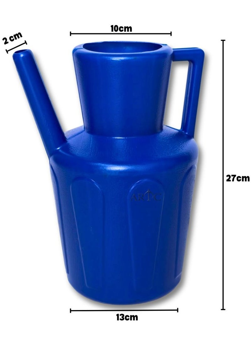 ARTC Plastic Ibrik for Bathroom & Multipurpose Use – Water Jug for Washroom, Garden, Plants, Home, Indoor & Outdoor Cleaning, Hand Washing – Durable, Lightweight, Portable Watering Can, Ideal for Picnic, Camping, Travel, Blue - Image 2