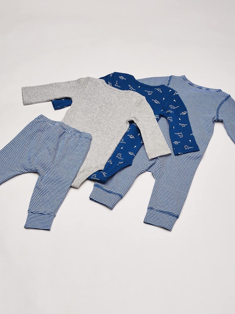 Carter's Baby Boy's 4-Piece Gift Set Pants, Blue Dino, 6 Months - Image 2