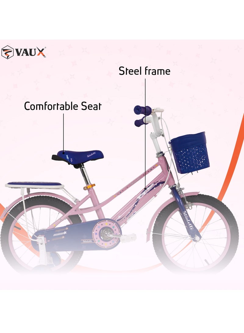 Vaux Starlette Road Bike || 14 Inch Wheel Size || For Kids || Adjustable Seat || Light Pink - Image 3