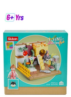 Sluban Sluban Mini Handcraft Series - Cat House Building Blocks 115 Piece With Mini Figurese - For Age 6+ Years Old  - Image 1