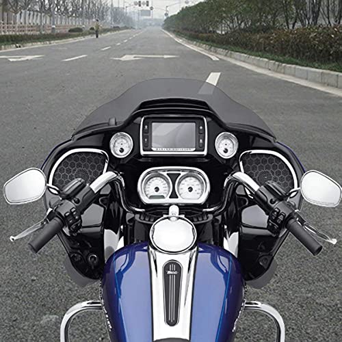 TCMI Inner Fairing Speedometer Radio Speaker Trim Kit Fits For Harley Road Glide 2015-2020 (Replaces : 61400296) Chrome - Image 2