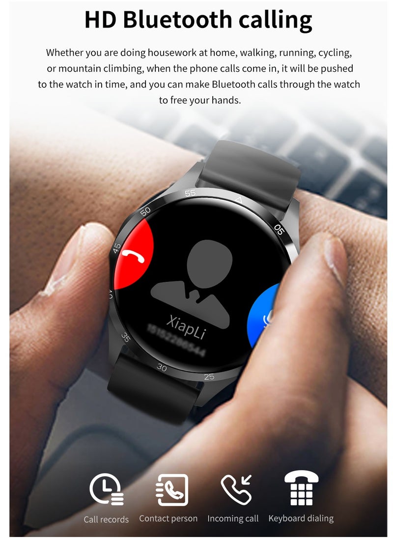 AROAQ - GT 4 Pro Smart Watch, 300mah Large Capacity Battery Bluetooth Wireless Charging Smart Watch, IP68 Waterproof 1.53" Large Display Smart Business Watch With Heart Rate Blood Pressure Monitor, (Brown) - Image 1