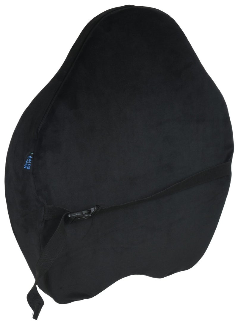 ماكس كمفورت مسند ظهر طبي كبير من  فوم الامريكي  لتخفيف الآلام الظهروالقطنيه للمكاتب والسيارات - أسود, ماكس كومفورت - Image 3