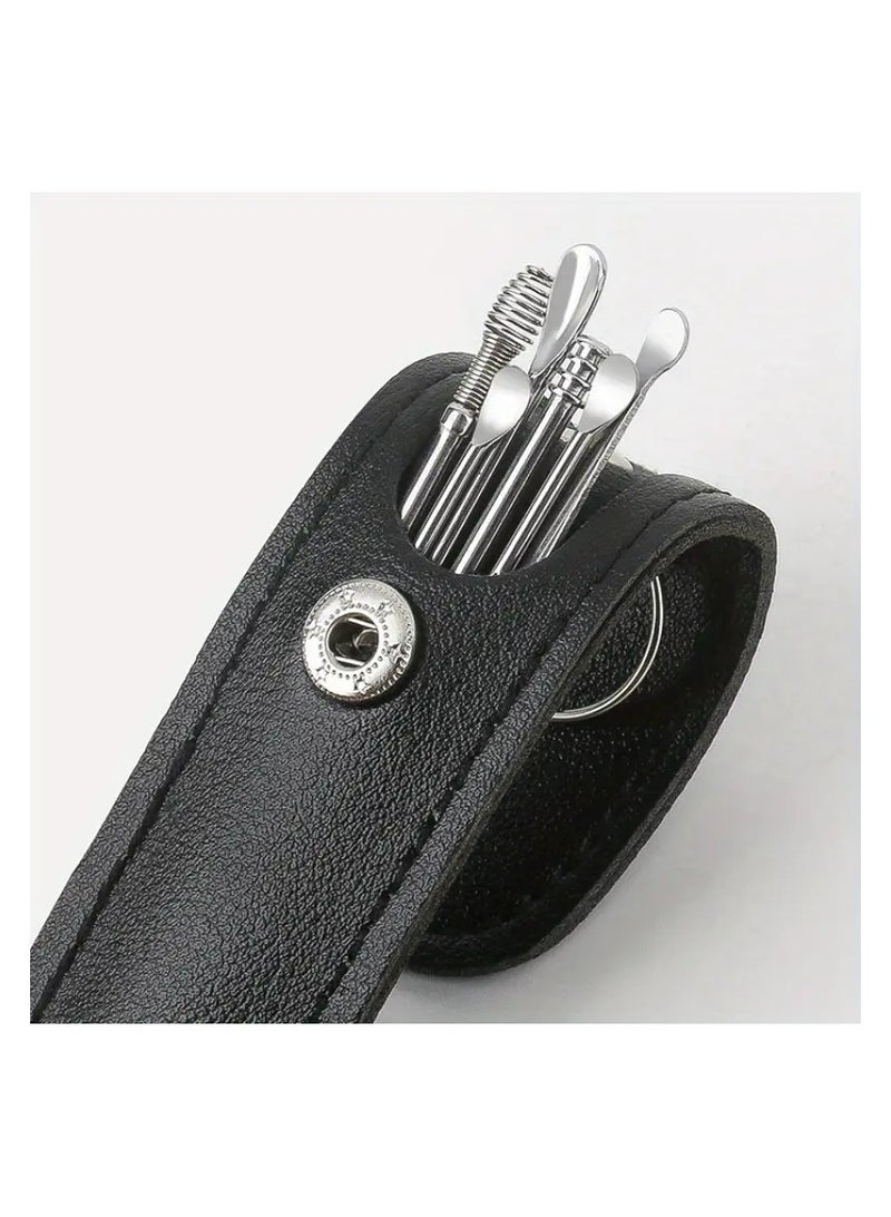 LANGMANNI Ear Cleaning Kit with Portable Case - Spiral & Spring Earwax Removal Tools for Adults, Battery-Free Home Care Set  - Image 1