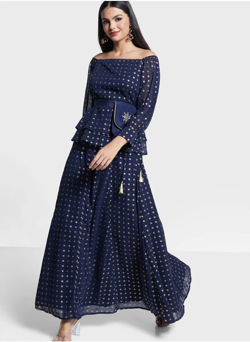 indya High Waist Lehenga Skirt
