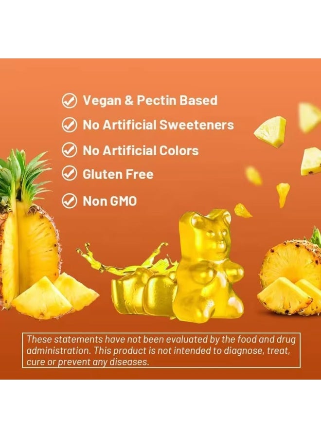 Wins Town جواهر فيتامين E للبالغين - نكهة الأناناس، 60 حبة - Image 5