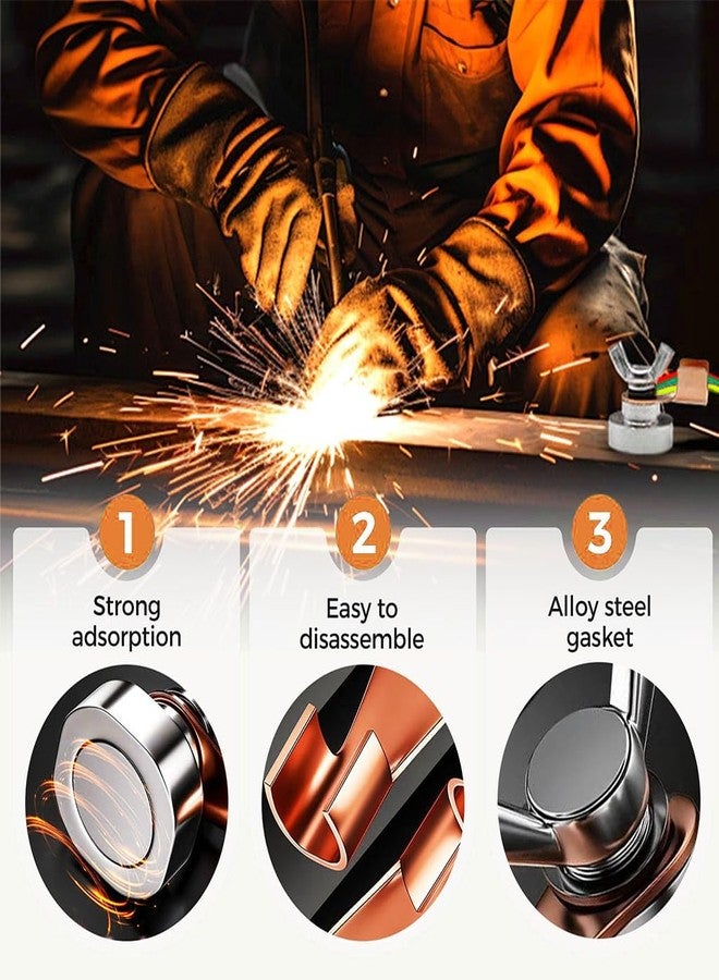 Serplex® Welding Magnetic Ground Clamps - 2 Sizes, Strong Magnet Welding Workpiece Holders for Stable Grounding and Improved Weld Quality - Image 5