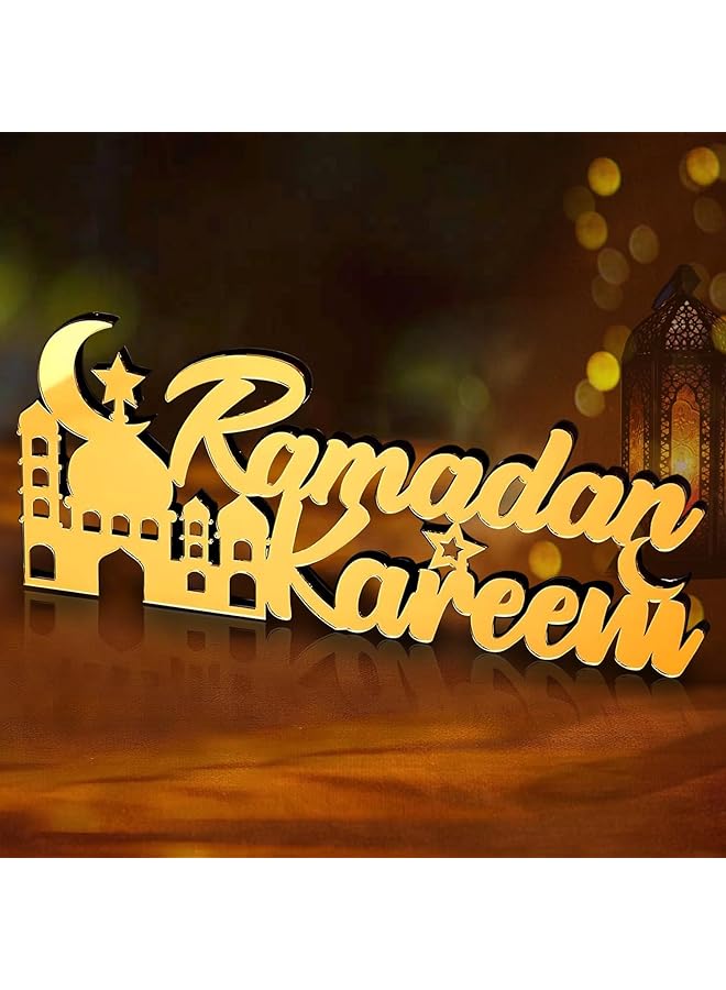 إيروريكس ديكورات رمضان ديكورات طاولات لافتة مبارك لافتة رمضان كريم ديكورات العيد ديكورات المنزل هدايا رمضان لافتة طاولة رمضان - Image 2