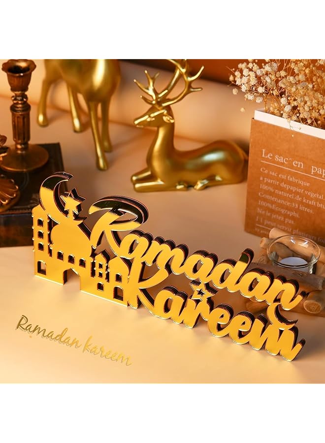 إيروريكس ديكورات رمضان ديكورات طاولات لافتة مبارك لافتة رمضان كريم ديكورات العيد ديكورات المنزل هدايا رمضان لافتة طاولة رمضان - Image 1