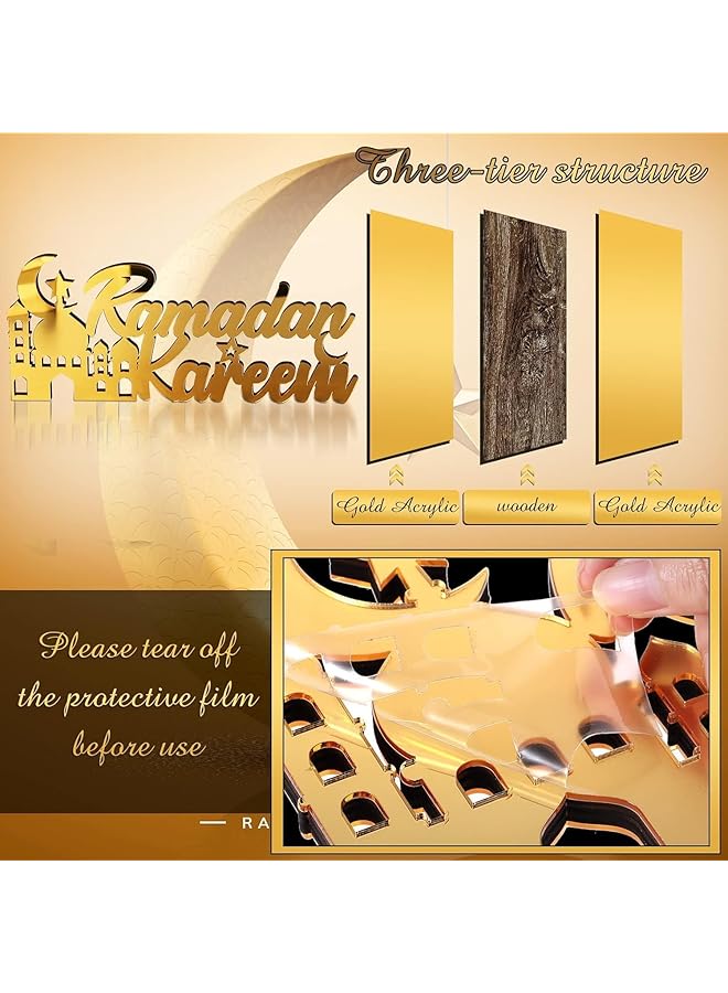 إيروريكس ديكورات رمضان ديكورات طاولات لافتة مبارك لافتة رمضان كريم ديكورات العيد ديكورات المنزل هدايا رمضان لافتة طاولة رمضان - Image 5