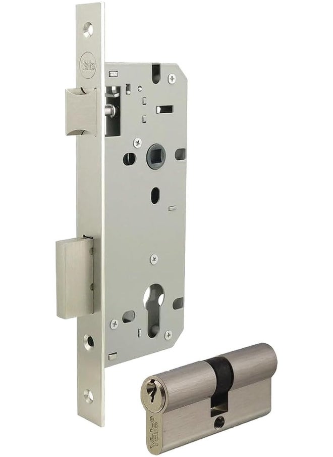Yale Yale 22-8545-S64-KK-22-11 Mortice Sash Lock Set, 64 mm Size, Silver  - Image 1
