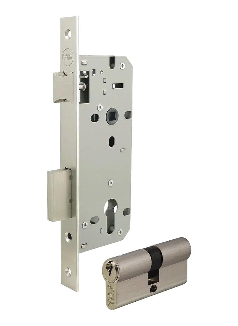 Yale - Yale 22-8545-S64-KK-22-11 Mortice Sash Lock Set, 64 mm Size, Silver - Image 1