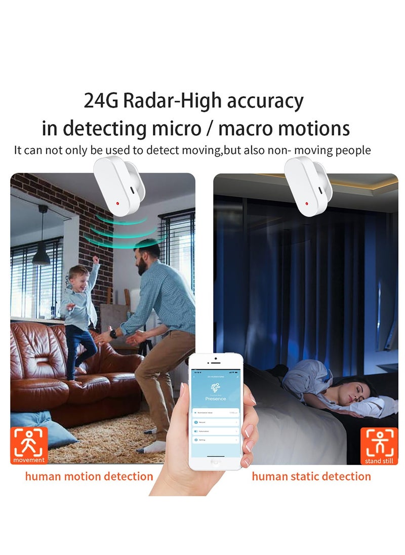 Generic - Smart Human Presence Sensor - Tuya Zigbee Millimeter Radar, Requires Essential Tuya Hub, Compatible with Zigbee2mqtt & Home Assistant Systems for Enhanced Smart Home Automation. - Image 1