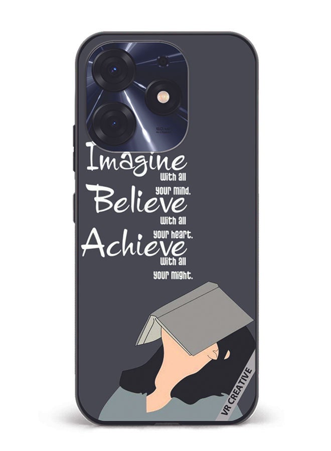 VR CREATIVE Protective Case Cover For Tecno Spark 10 Pro Imagine Believe Achieve Design Multicolour - Image 1