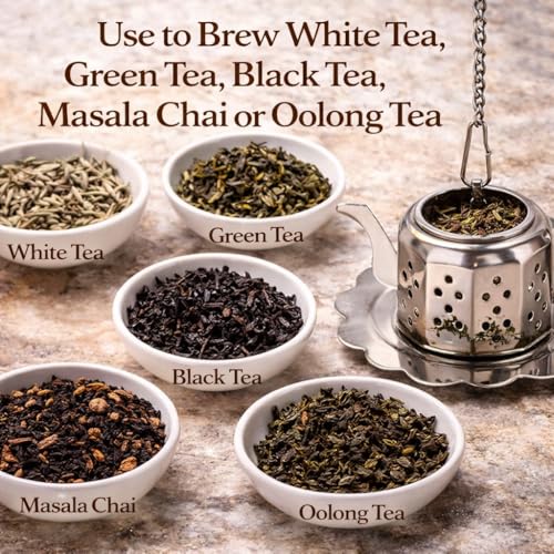 SAN-CHA Sancha Tea Boutique, Tea Pot Shaped Tea Infuser, Perfect Tea Infuser, Stainless Steel, Fine Mesh, Tea Maker, Tea Filter, Tea Infuser for Loose Tea, Rust Proof - Image 4